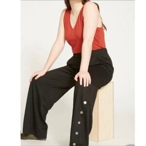 Universal Standard Wide Leg Flare Pants Size Medium Minimal Workwear Modern